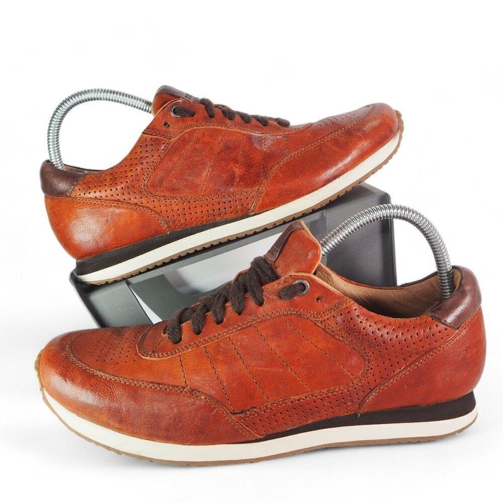 Trask Leather Casual Sneakers Cognac Brown 30-1340 Men's 8M‎